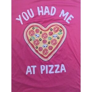 Carisma Pajama Set‎ Womens Medium Pink Pizza You Had Me At Pizza Sleepwear
